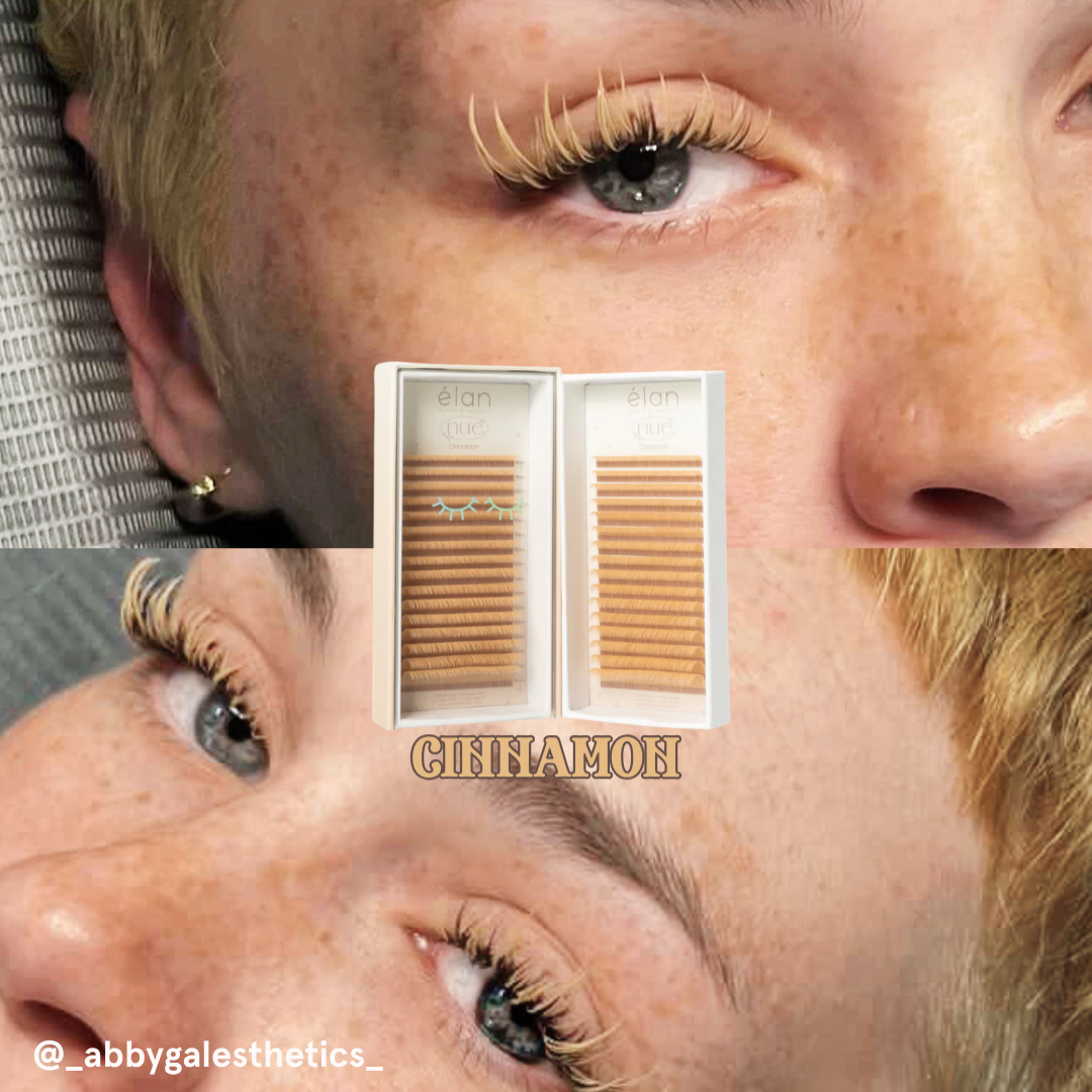NUE shade-matching color lashes