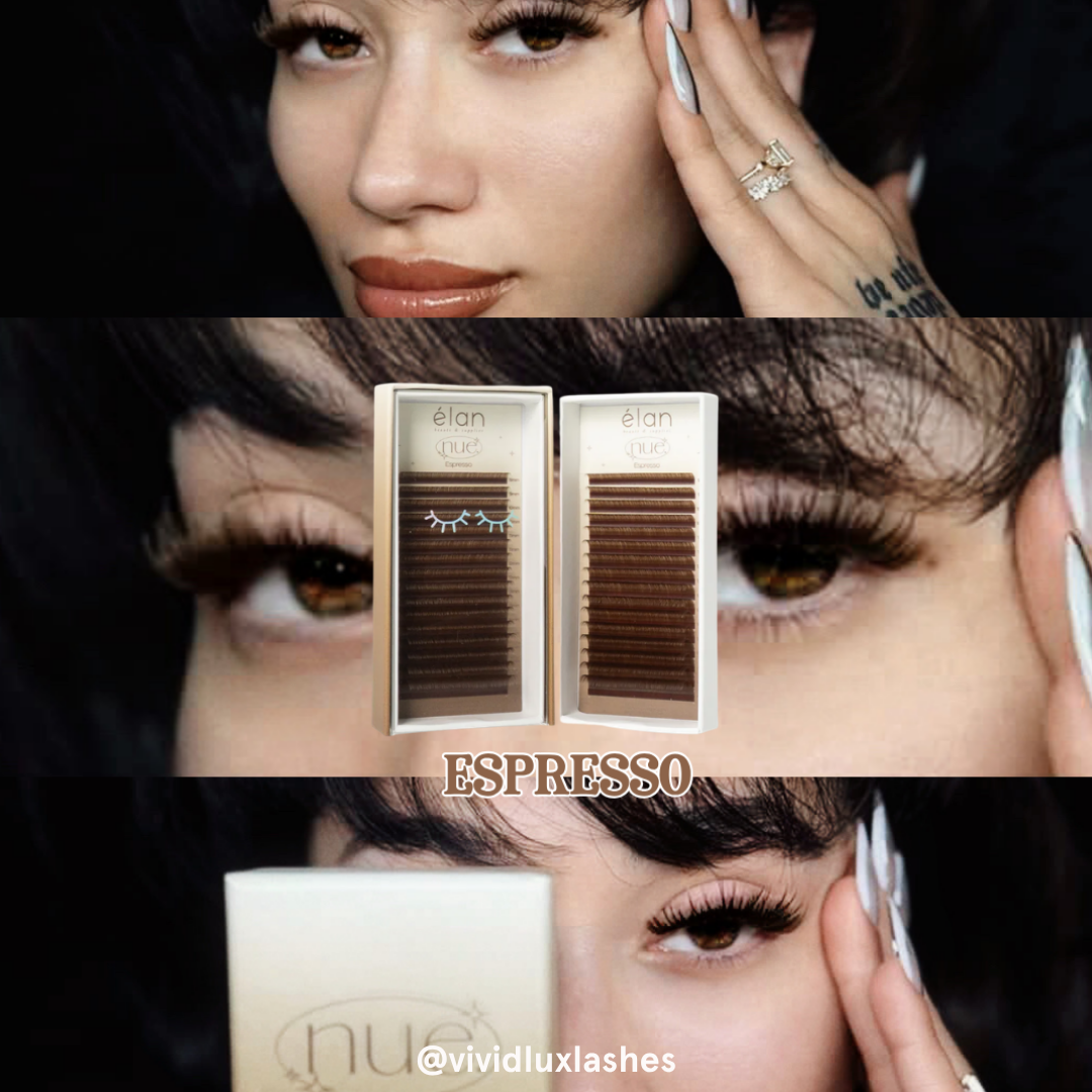 NUE shade-matching color lashes