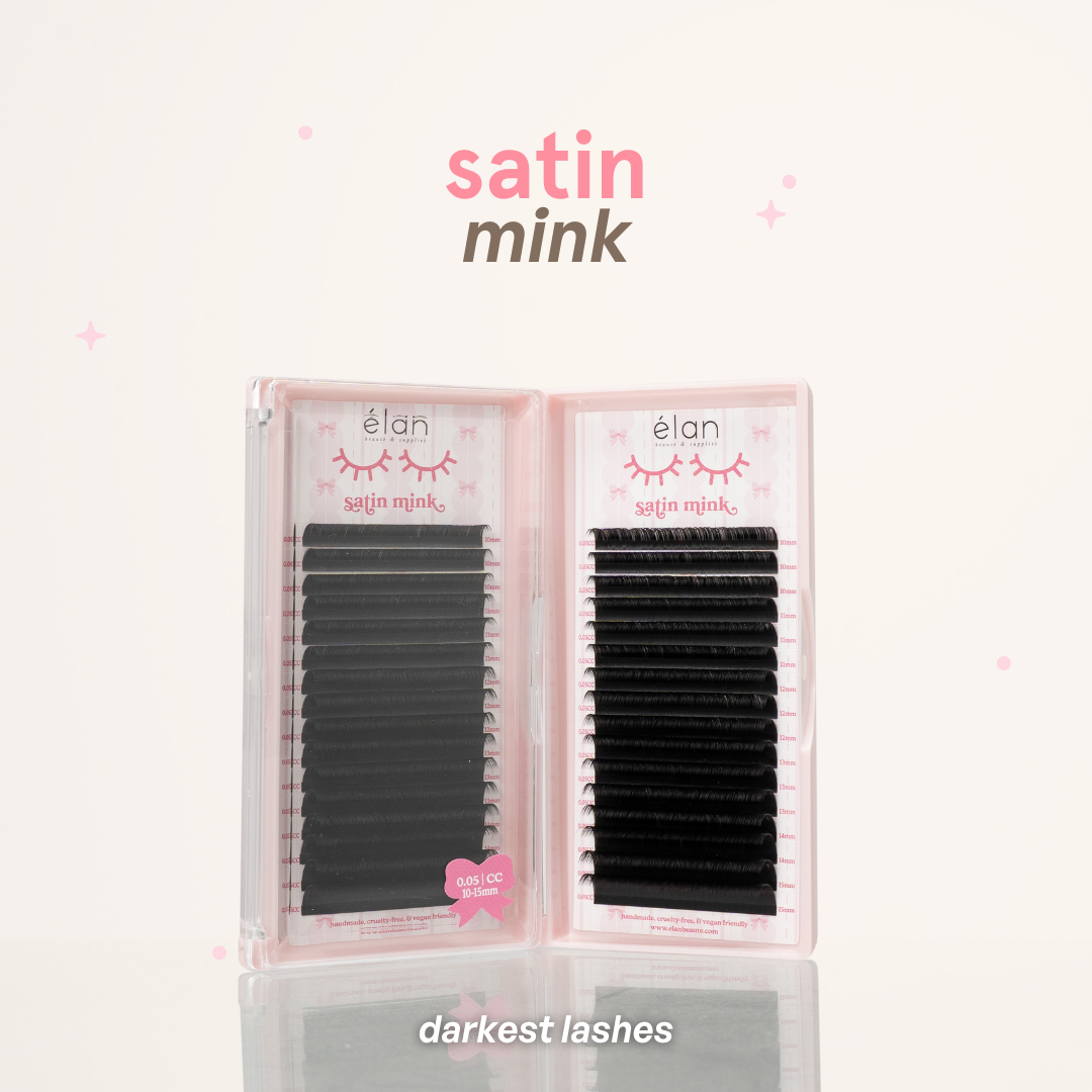 0.03 SATIN MINK lash trays (DARKEST lashes) 🎀
