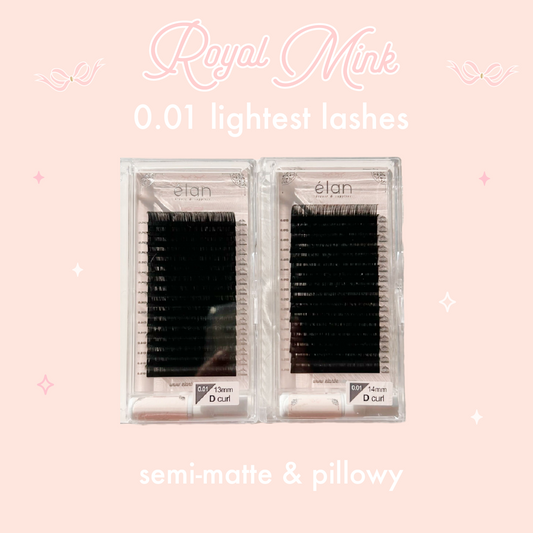 0.01 ROYAL MINK lash trays (lightest lashes) 👑