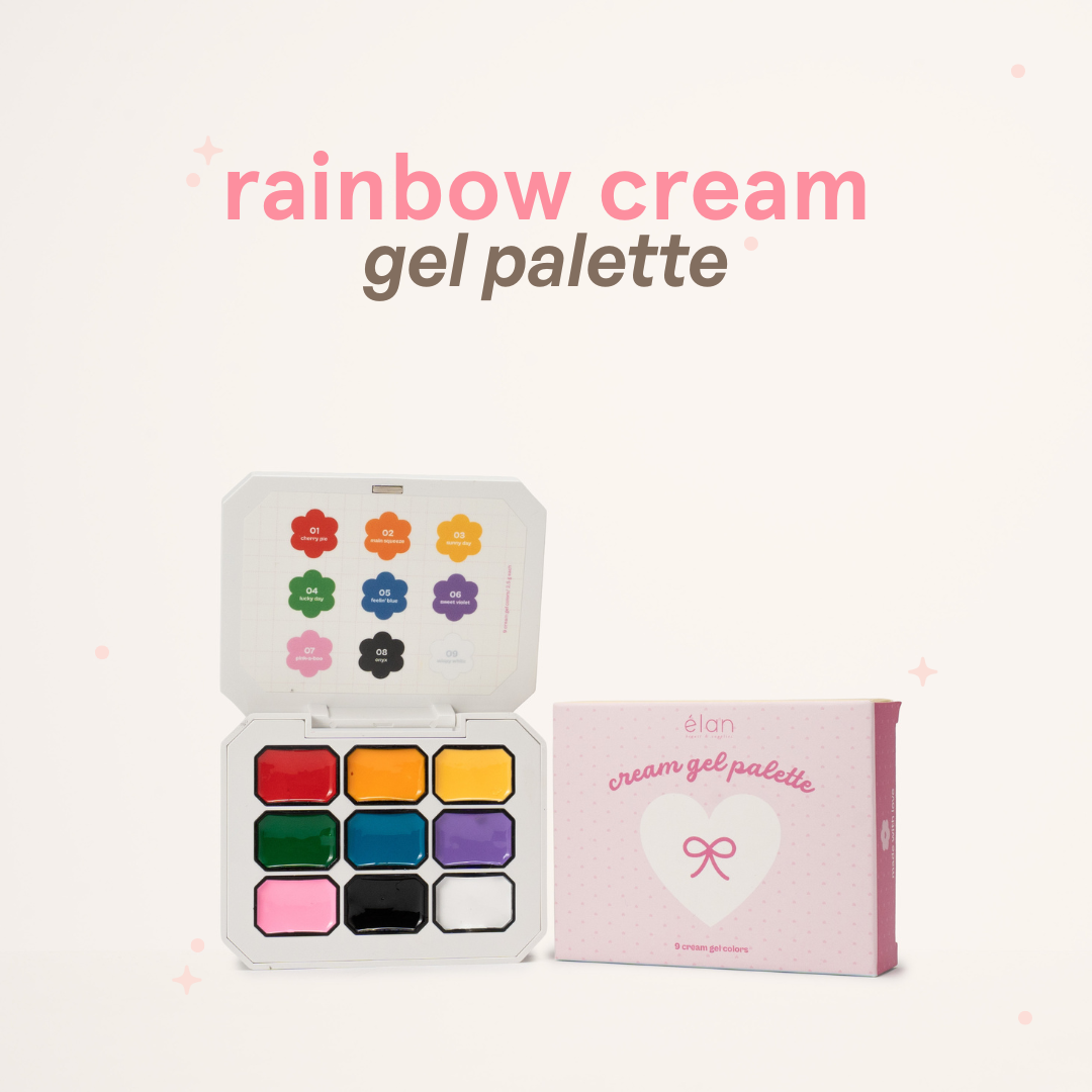 rainbow cream gel palette