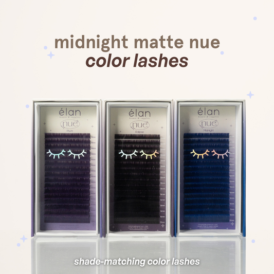 midnight matte NUE color lashes