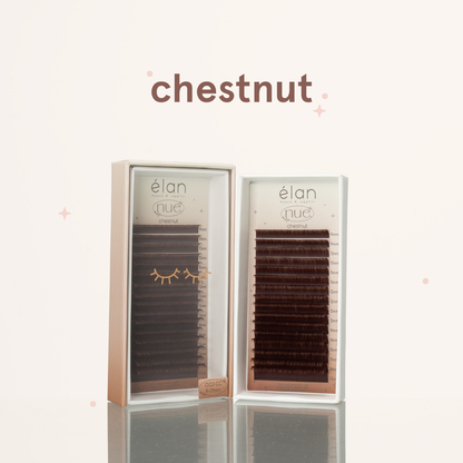 the NUE collection shade-matching color lashes