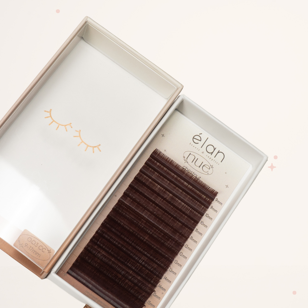 the NUE collection shade-matching color lashes