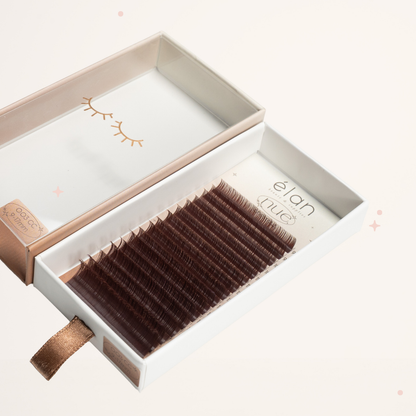 the NUE collection shade-matching color lashes