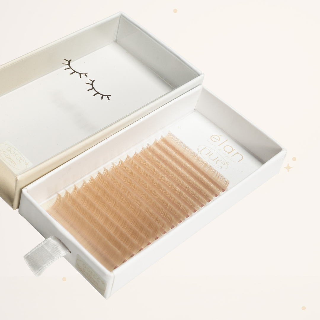 the NUE collection shade-matching color lashes