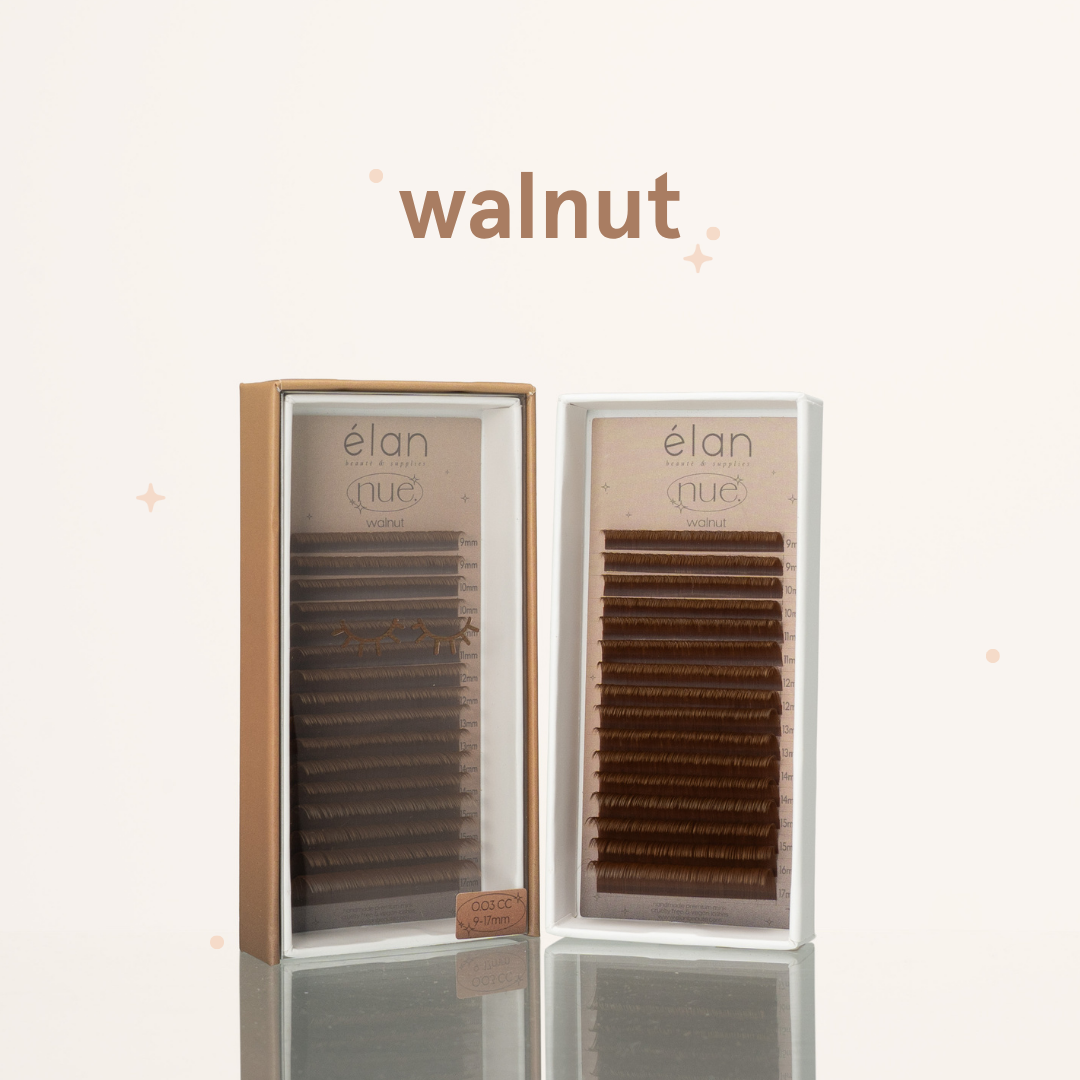 the NUE collection shade-matching color lashes