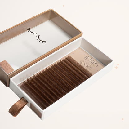 the NUE collection shade-matching color lashes