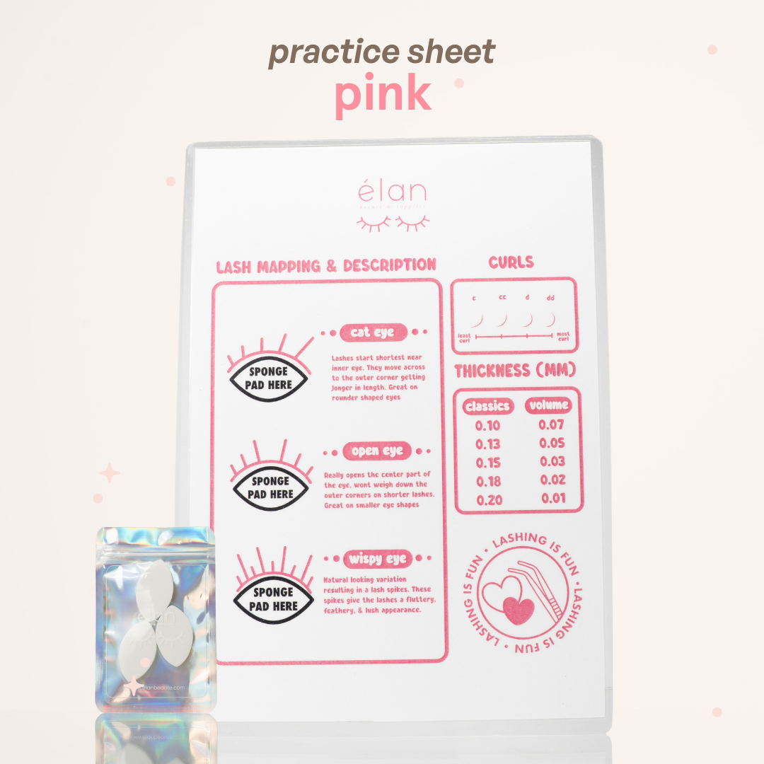 lash educator lash practice sheet
