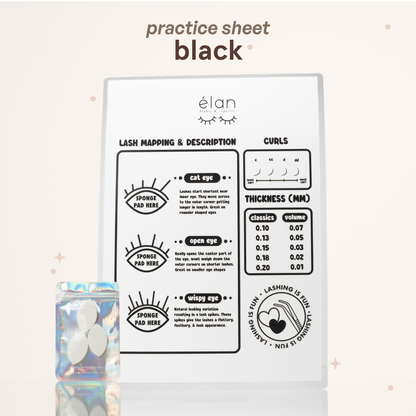 lash educator lash practice sheet