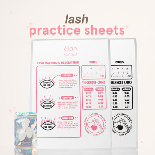 lash educator lash practice sheet