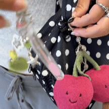 apple of my eye lash spoolie keychain