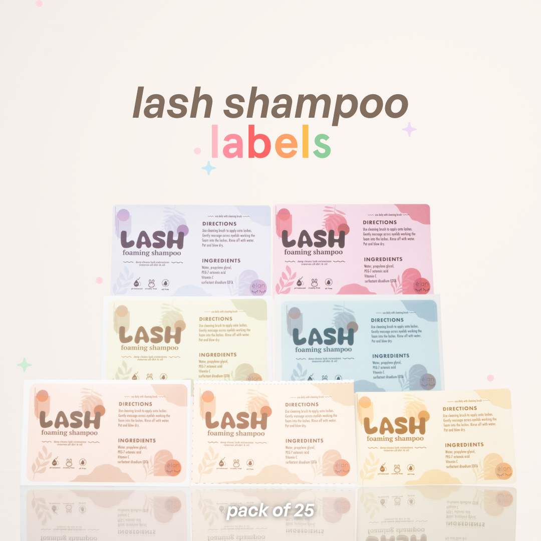 lash shampoo LABELS (pack of 25)