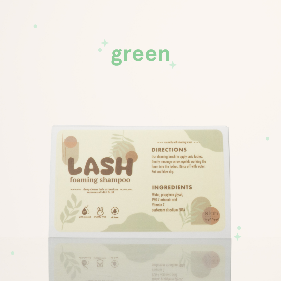 lash shampoo LABELS (pack of 25)