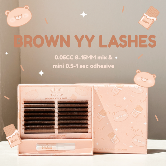 brown YY lashes (+mini adhesive)