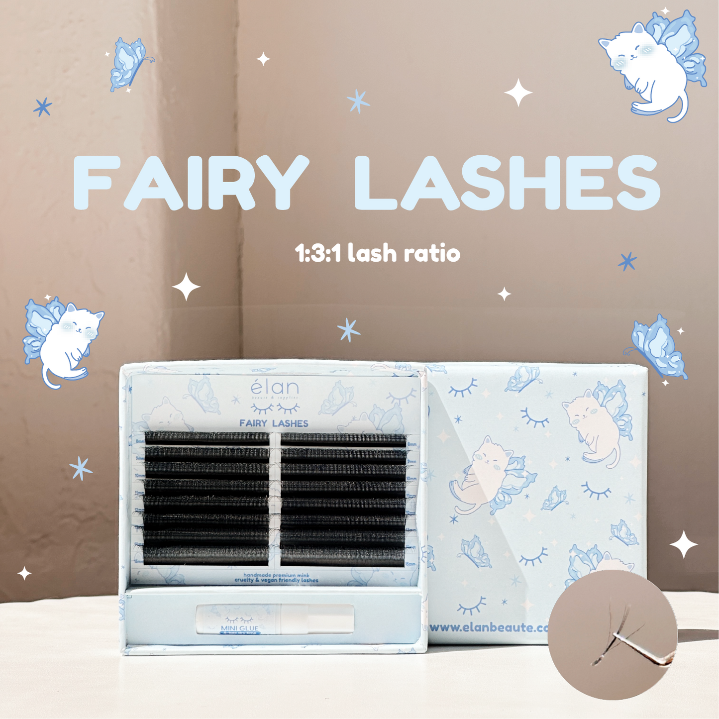 special YY lashes (fairy, W, clover)