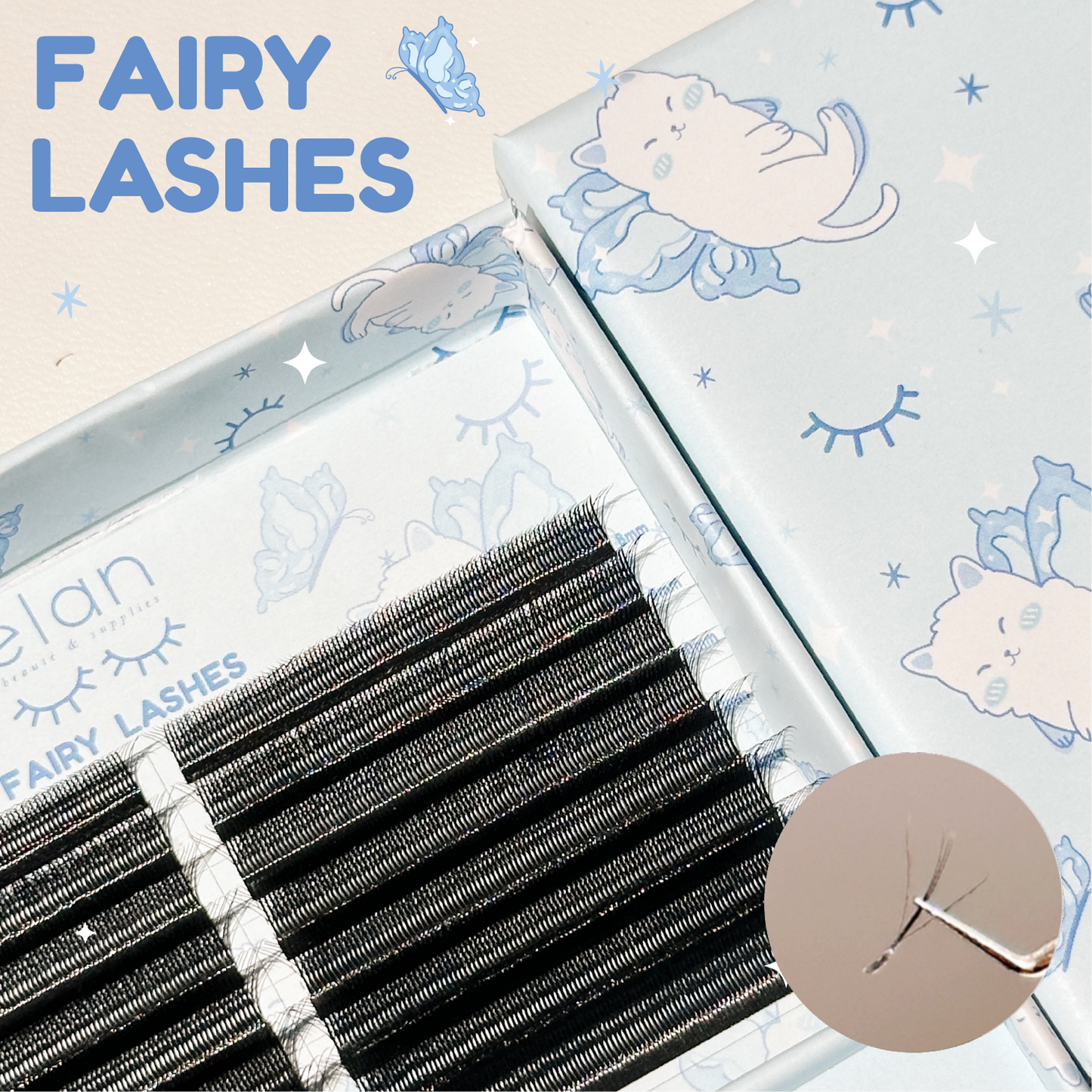 special YY lashes (fairy, W, clover)