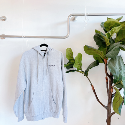 LASH EMBROIDERED ZIP UP hoodie
