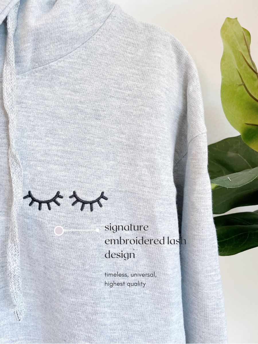 LASH EMBROIDERED ZIP UP hoodie