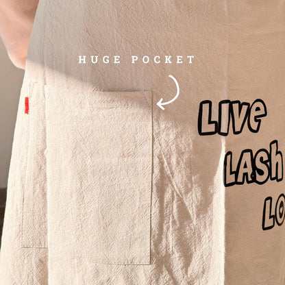 premium LIVE LASH LOVE apron