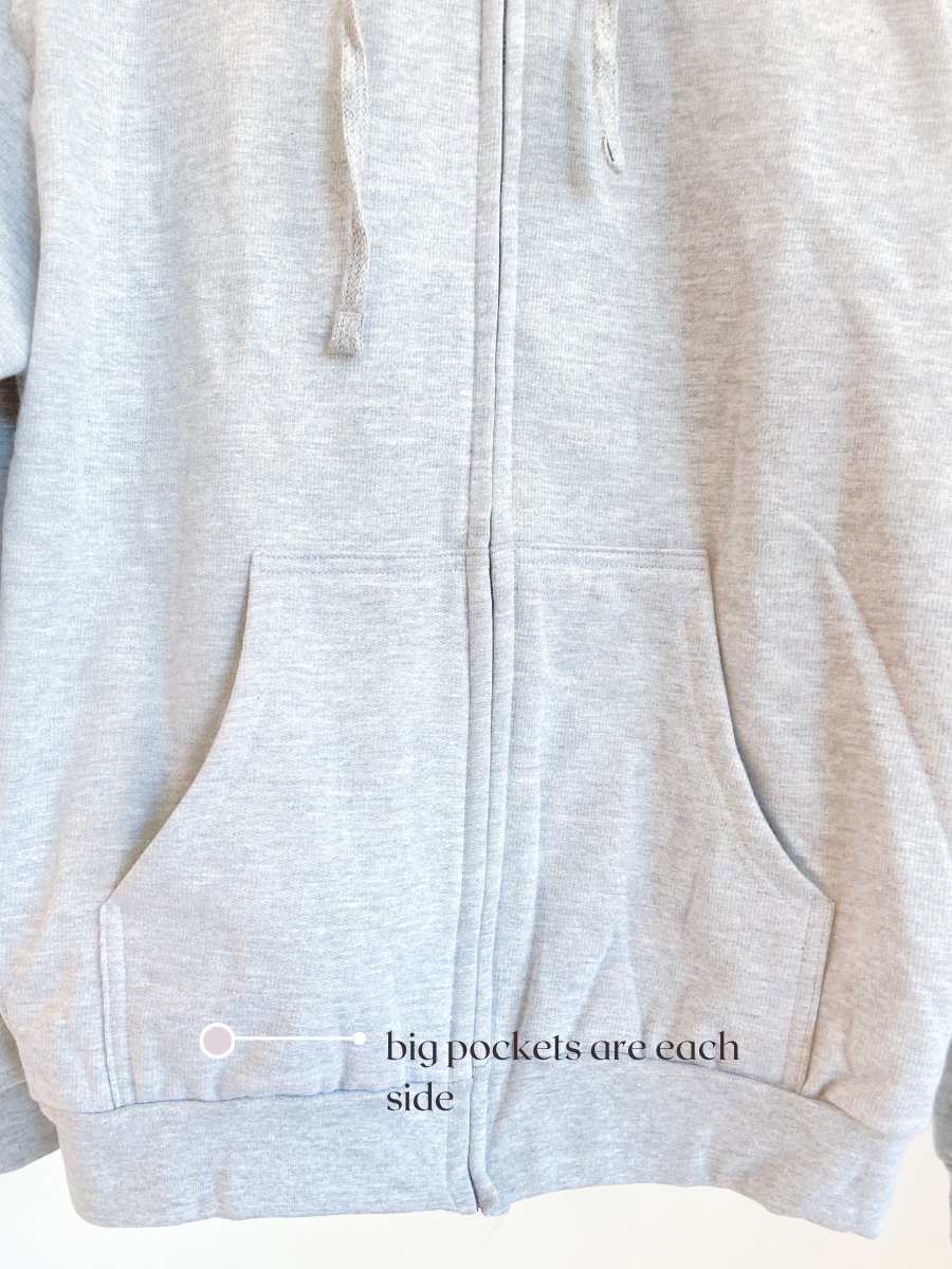 LASH EMBROIDERED ZIP UP hoodie
