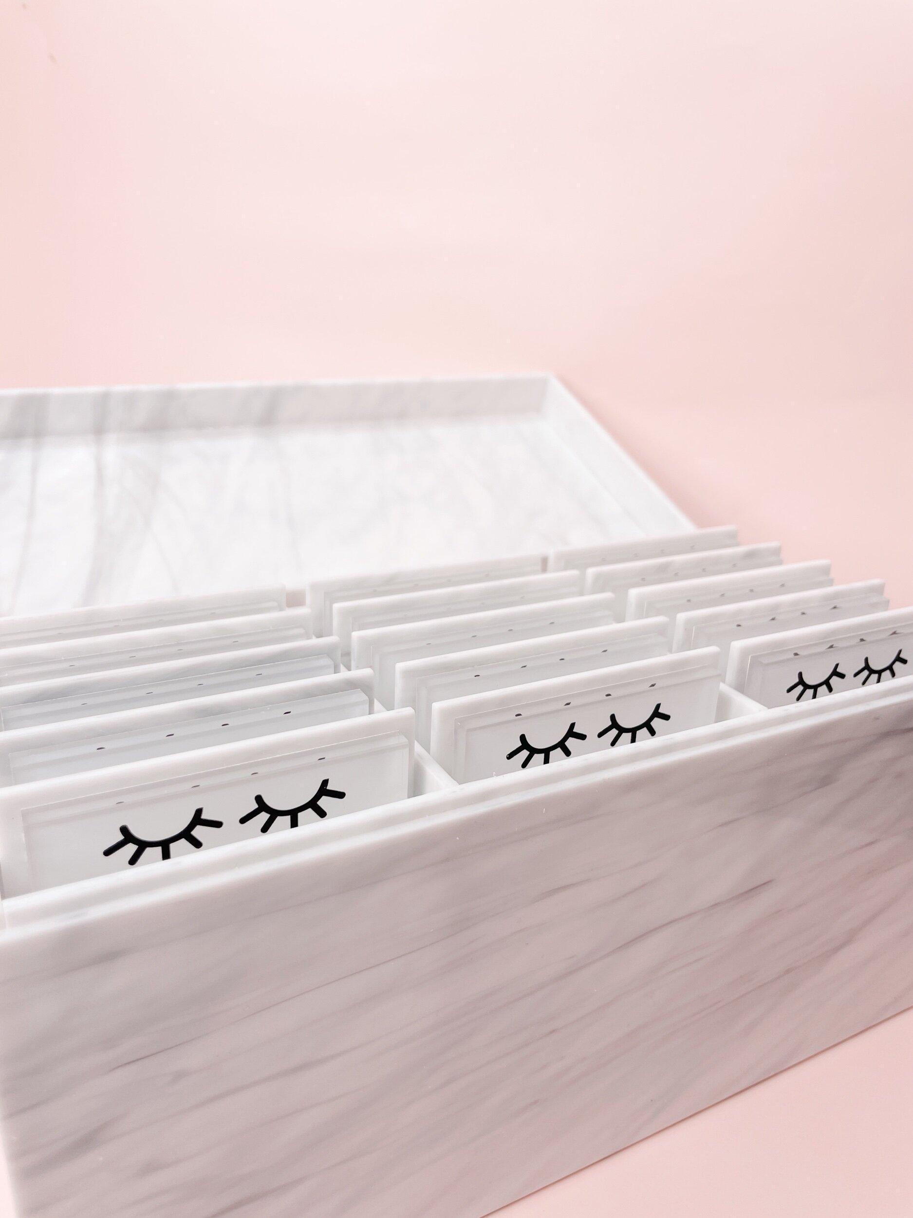 premium marble 15 lash tile organizer