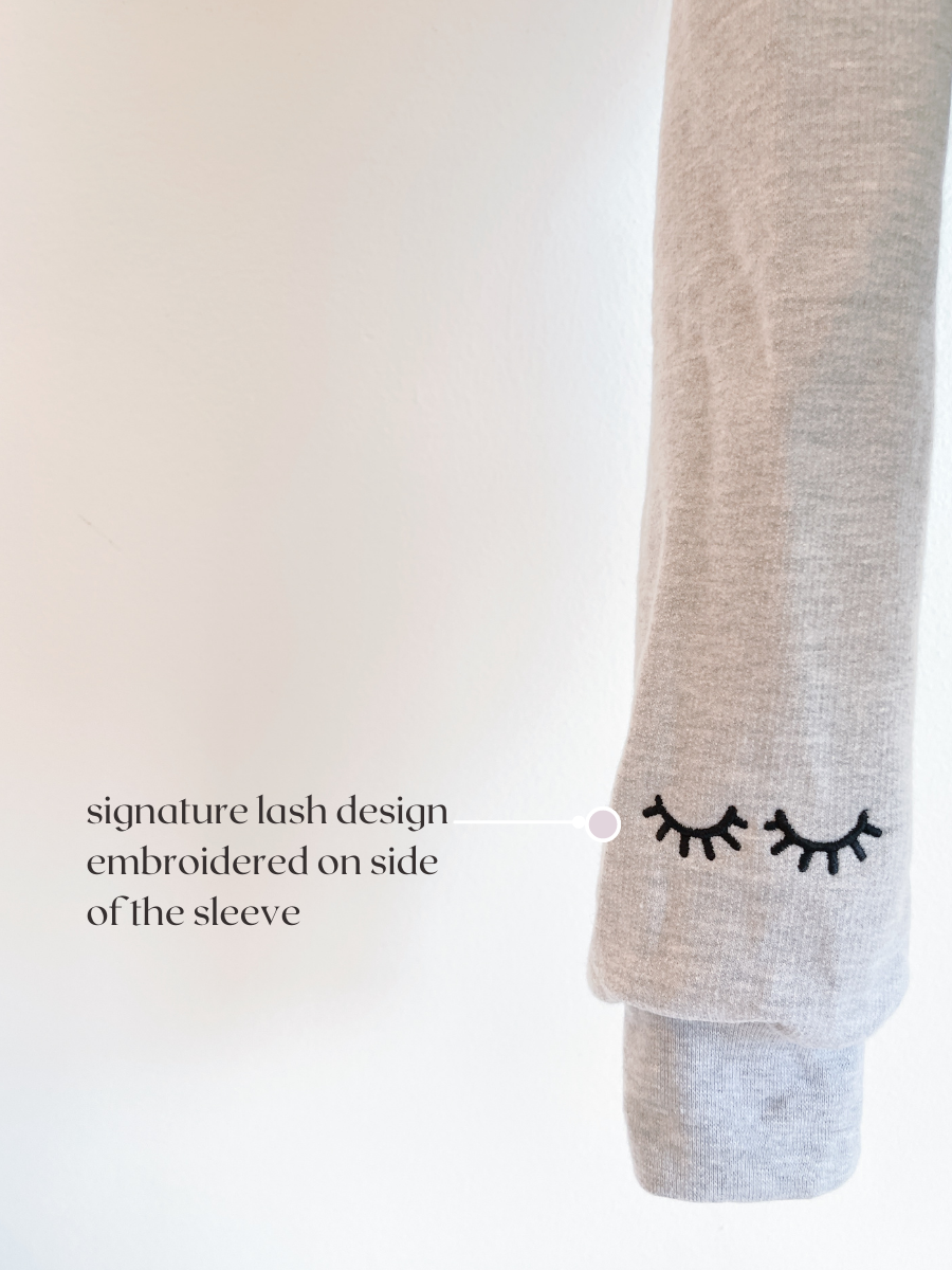 LASH EMBROIDERED ZIP UP hoodie