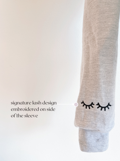LASH EMBROIDERED ZIP UP hoodie